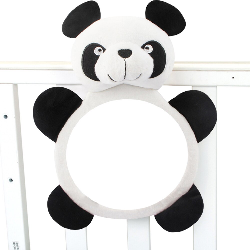Wide vision bilinteriör babyspegel härlig tecknad panda elefantformad spädbarnsstol backspegel justerbara tillbehör