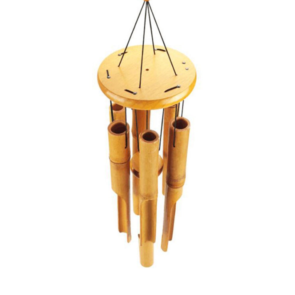 Craft 6 Tubes Balcony Bamboo Wind Chime Garden Decor Yard Outdoor Soothing Sound Relaxing Melody With Hook Retro Sympathy