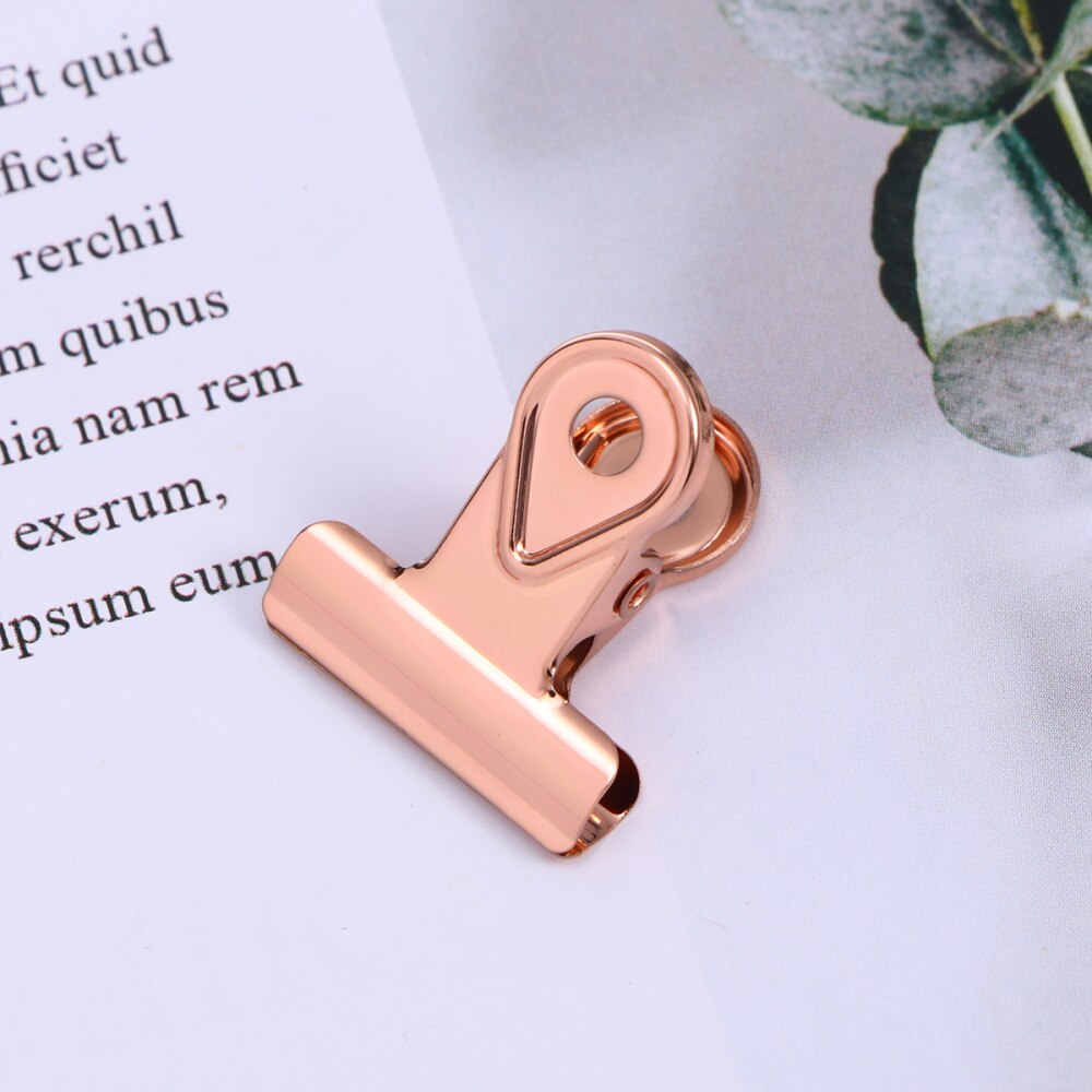20PCS Metal Hinge Clips Binder Clips Paper Clamp Copper Bulldog Paper Clips - Black (20MM)