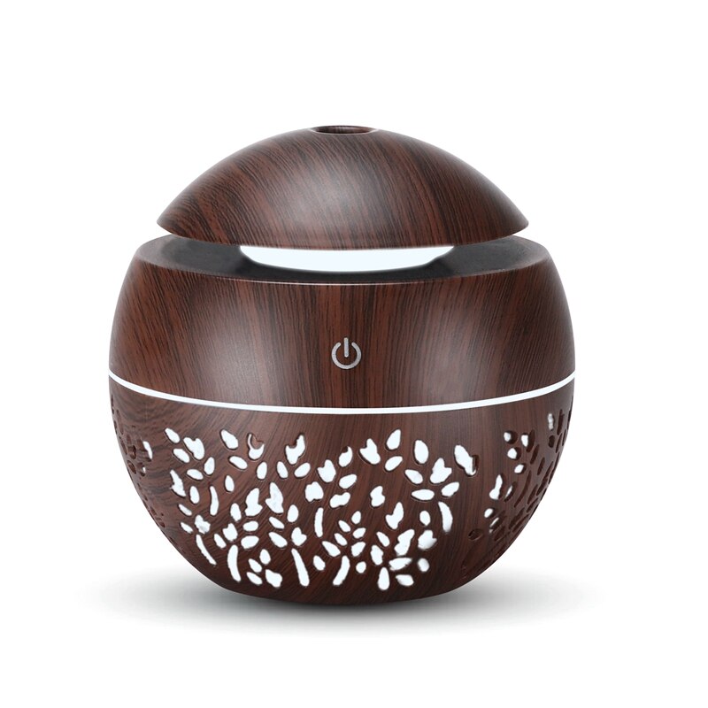 Usb-luchtbevochtiger, aroma-etherische olie diffuser, mist, luchtreiniger, luchtbevochtiger voor één kamer, houtnerf