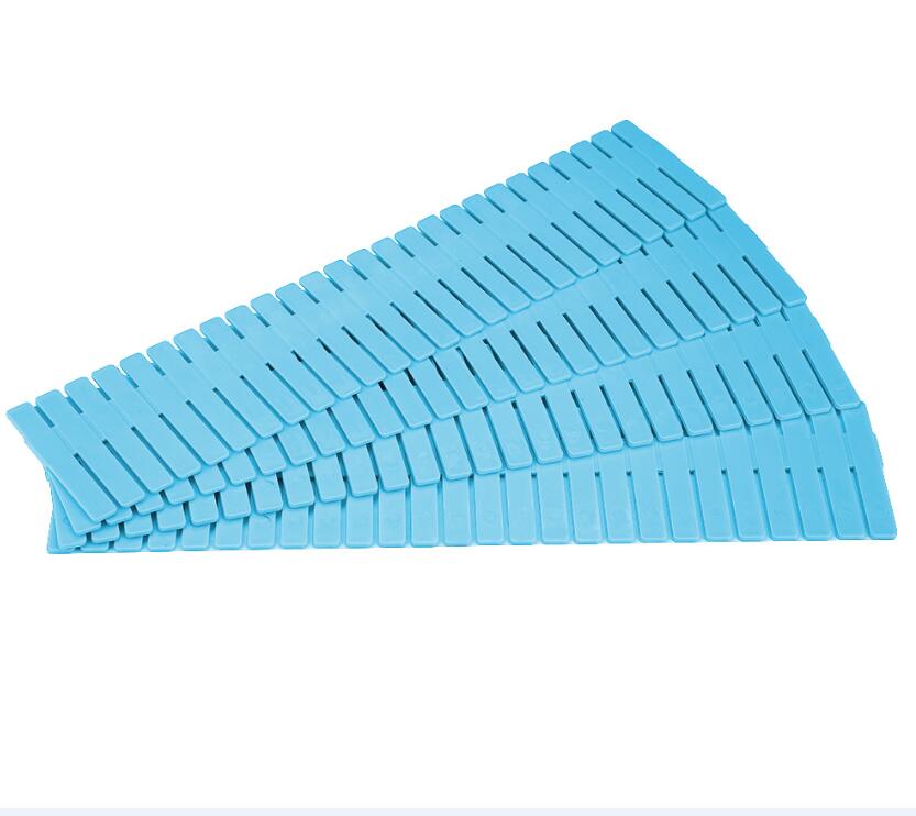 4Pcs Adjustable Plastic Drawer Divider Organizers Expandable Drawer Cabinet Drawer Separator Divider Grid Household 32x7cm: Blue