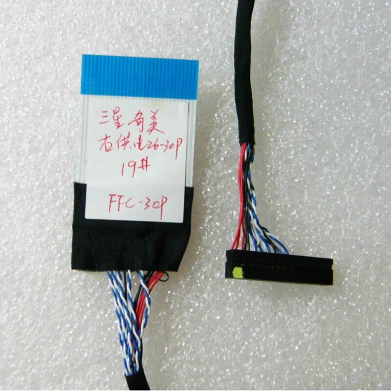 Cable plano flexible FFC 30 P, Cable LVDS FIX-30P-D8, 1 canales, 8 bits, 30 Pines, 30 Pines, Cable único de 8 pines, 2 modelos de 400mm, para panel de gran tamaño