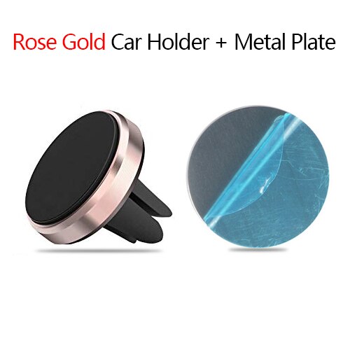 Magnetische Telefoon Houder op Xiaomi Pocophone F1 Huawei Auto GPS Air Vent Mount Magneet Mobiele Telefoon Standhouder voor iPhone 7 Samsung: Roze