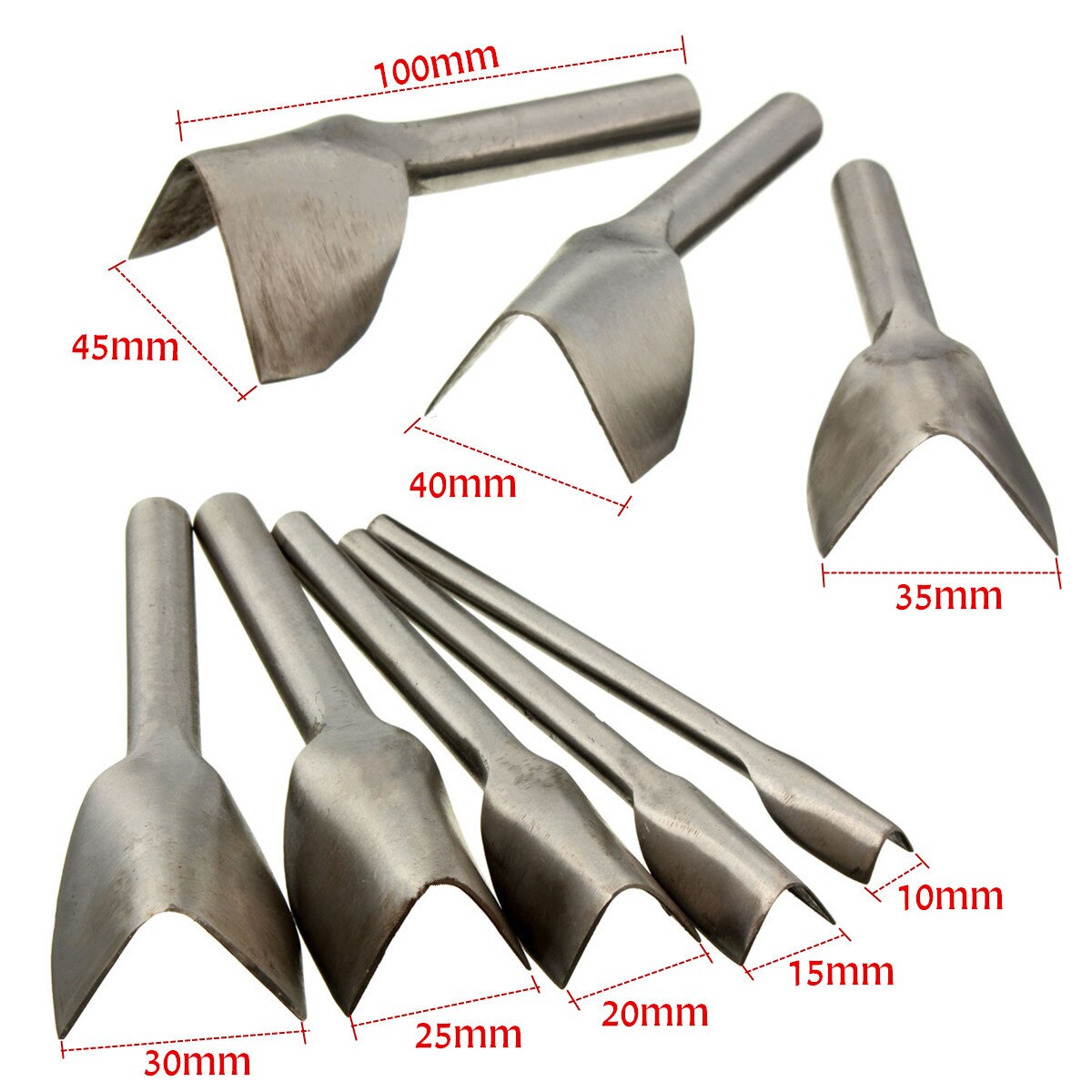 Leather Craft Tools Half Round V Shaped Cutter Handmade Strap DIY Saddle Belt Wallet Punch Sewing Carving Hand Tools 10-50mm