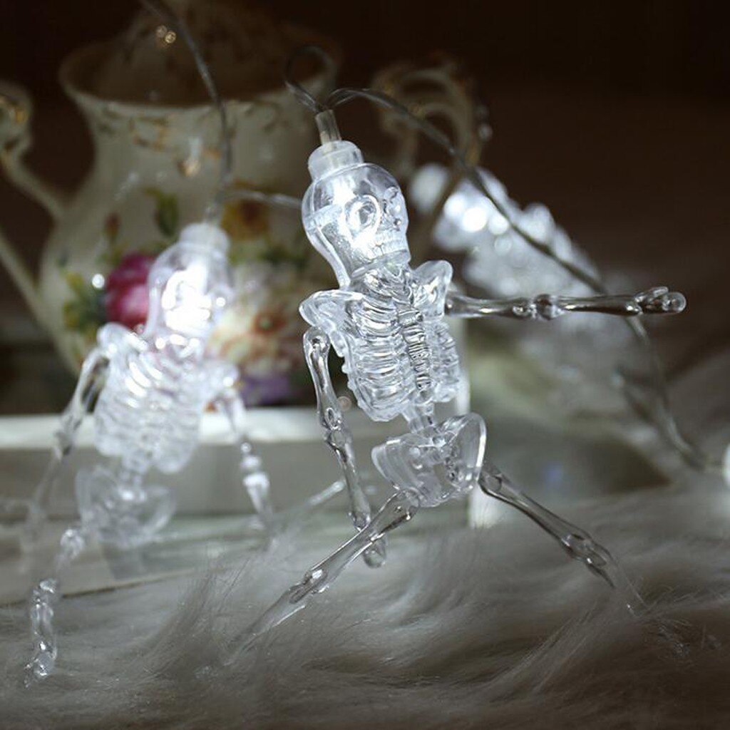 LED halloween Series Light String Skull Shaped Copper Wire Lamp Halloween Decoration Perfect Festival Indoor Party Decoration