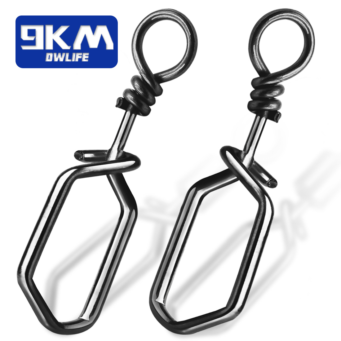 Fishing Snap 50~200Pcs Stainless Steel Coast Lock Snap Fishing Square Clip Lock Snap Fishing Lure Connector Quick Change Bait