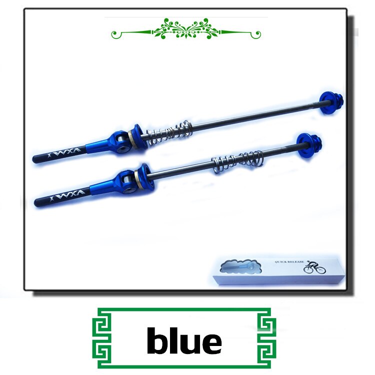 VXM Fahrrad Spieße Titan Ti Achse Spieße QR MTB Rennrad Schnellspanner Vorne 100 Hinten 135mm Rad Hub spieße Fahrrad Teile: Blau