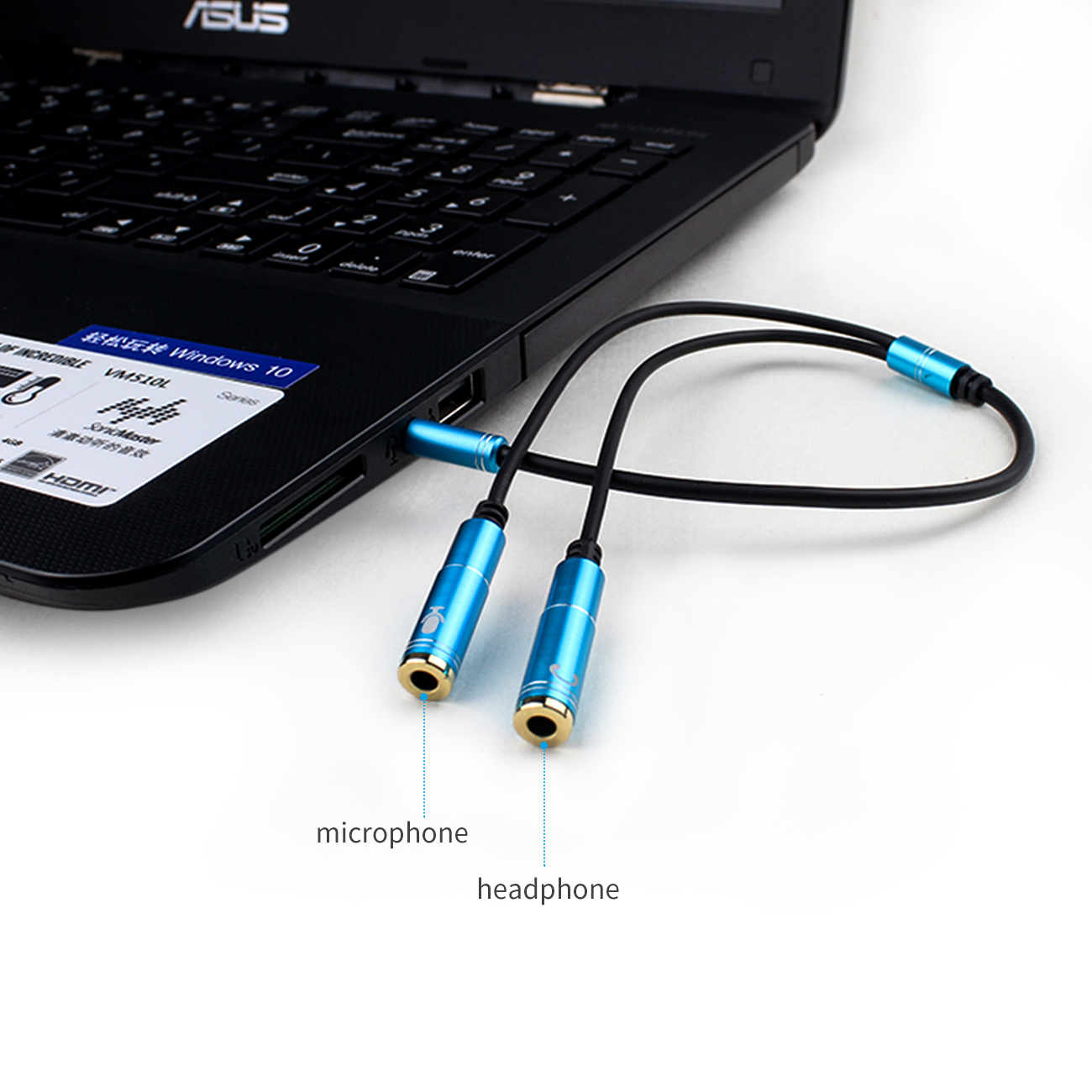 2RCA zu 3,5 Mikrofon Aux Kabel Für Laptop Kopfhörer 1 Männlichen 2 Famle Audio- Kabel Combo Verlängerung Handy, Mobiltelefon Audio- Adapter Splitter