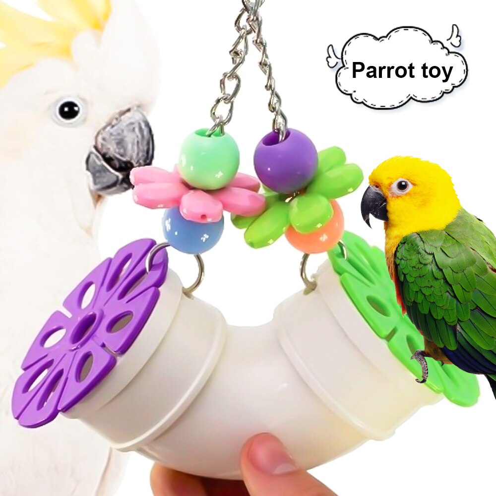 7 juguetes de loros y accesorios para pájaros para mascotas, soporte de oscilación, jaula de periquito, Vogel africano, gris, Speelgoed, Parkiet #15