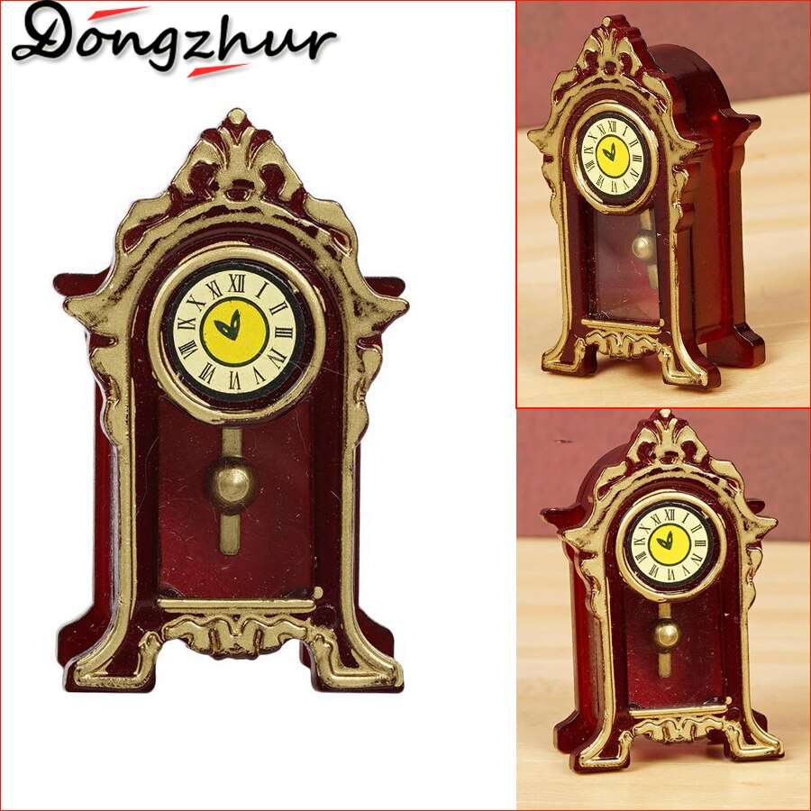 Dongzhur Vintage Mini Klok Poppenhuisminiaturen Kast Accessoires Huis Meubels Poppen Haard Van De Top WWP1266 L9O6
