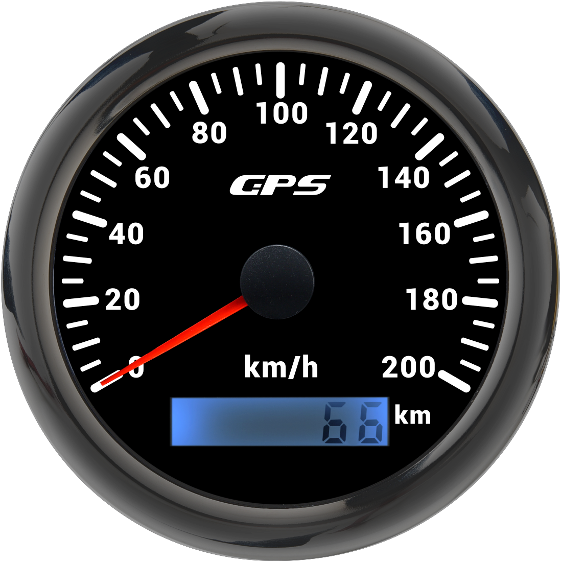 Universal 85 MM GPS Tacho Gauge 7 Farbe Led-hintergrundbeleuchtung Für Motorrad Marine Boot Lkw 60 Kmh 200 Kmh geschwindigkeit Gauge Meter: green