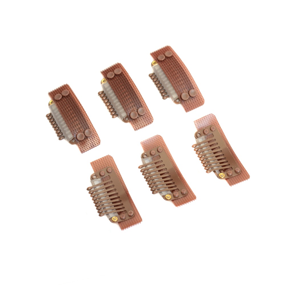 6 stks Magic Tape Clips voor Pruiken 9-tanden Clips voor Haarverbinding Hair Extensions Pruik Clips