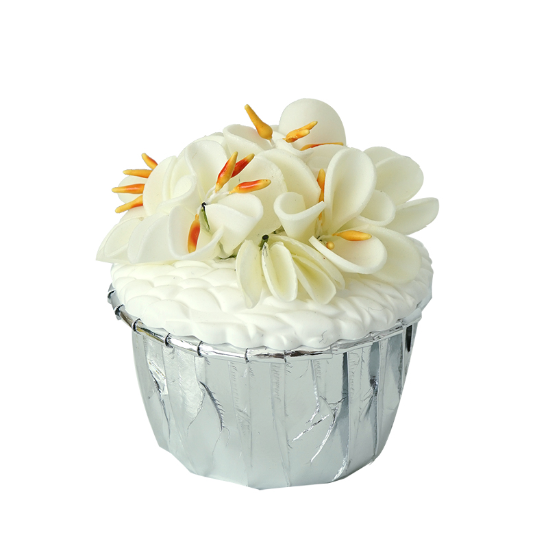 2 unids/lote de cupcakes de cerezo en flor de imitación: Chocolate