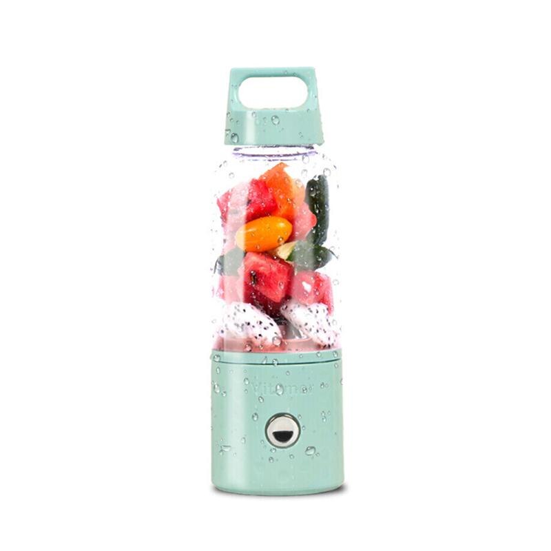 500ml usb eletric frukt juicer maskin mini reise liten fruktpresse oppladbar maker blender avtrekker kopp: Blå