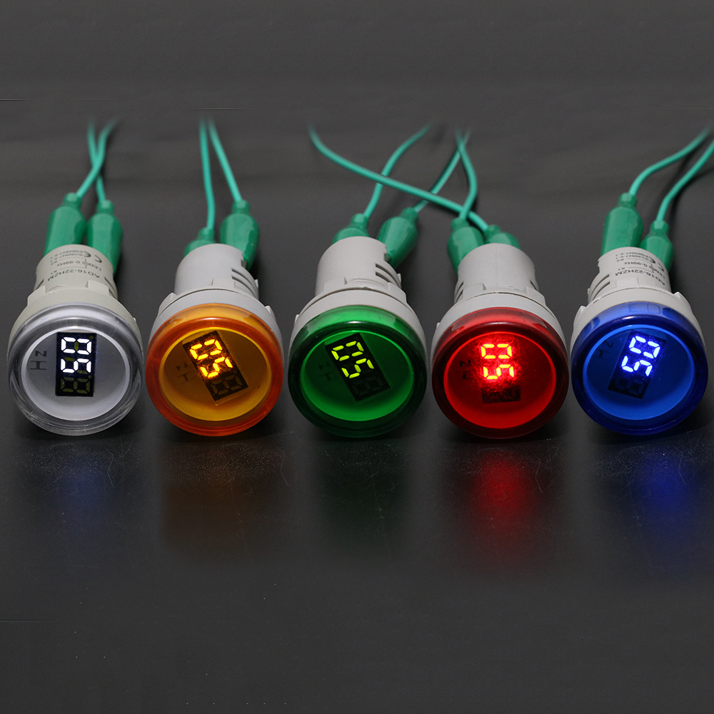 5 farbe 3 stil Digital Display Strom Hertz meter 0-99Hz Frequenz meter anzeige licht AC meter Rot gelb Grün Weiß