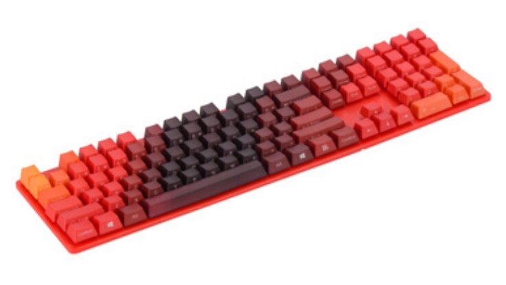 104-keys 5 Colors Gradient Keycaps PBT Standard OEM Profile Side Print Fruit Green Red Blue Purple for Cherry MX Switches: kit 1