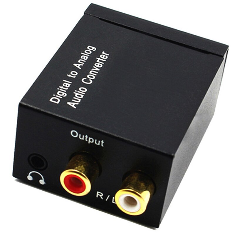 AMPLIFICADOR DE decodificador de Audio Coaxial, Jack portátil de 3,5 Mm, fibra óptica Digital a Audio analógico Aux Rca L/R, convertidor Spdif Digital