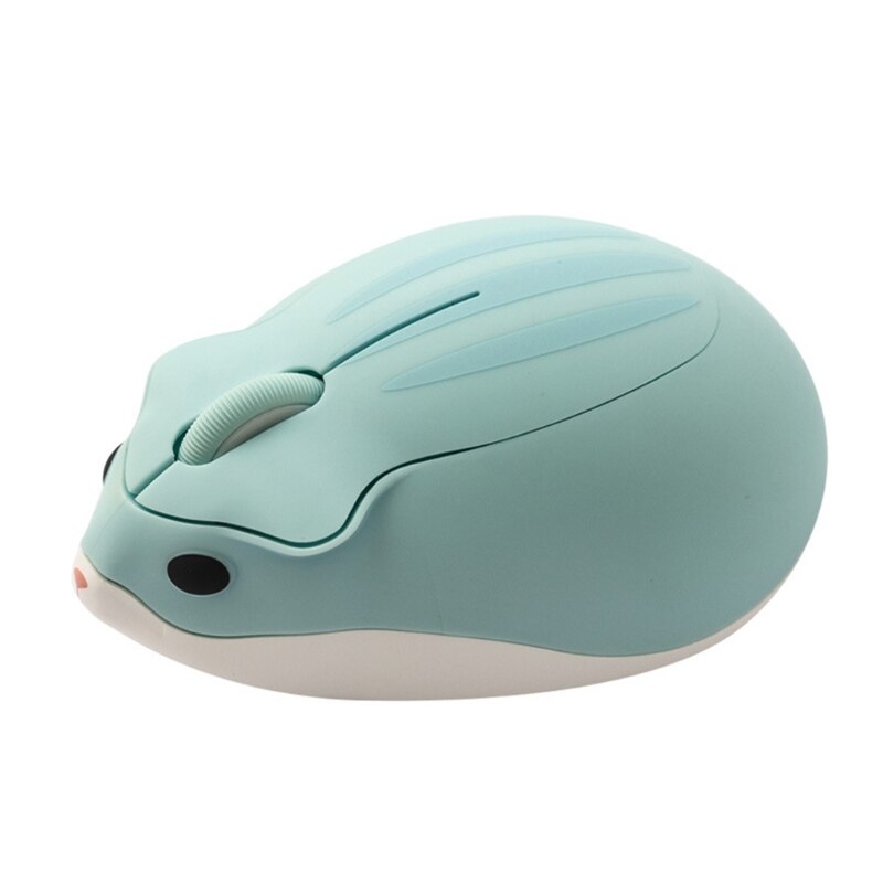 2.4G Wireless Optical Mouse Cute Hamster Cartoon Computer Mice Ergonomic Mini 3D: Blue