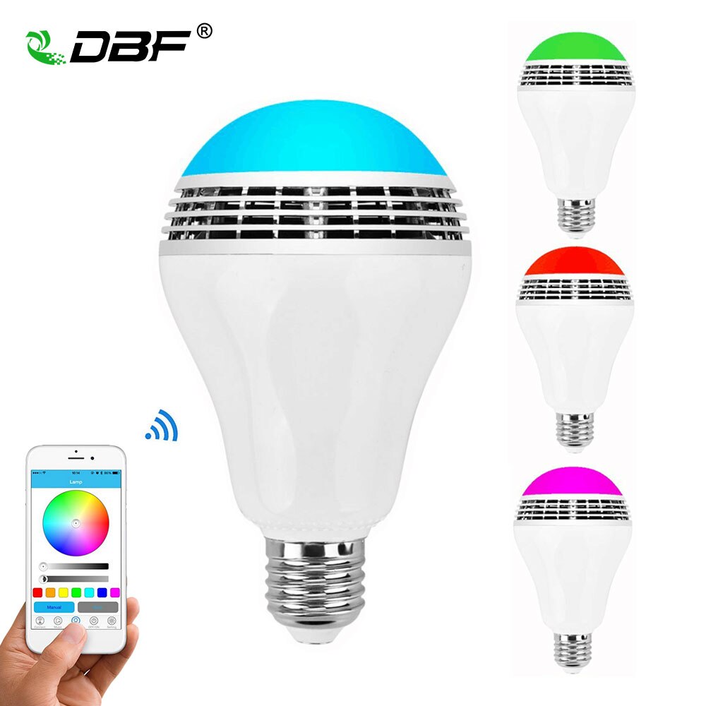 [DBF] Smart Led Lamp & Bluetooth Speaker APP Controle Groep Lampen RGB Multi-Color Changing Dimbare werkt met iOS Android