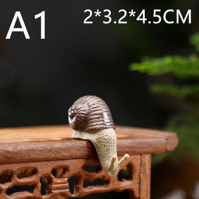 Bonsaï d'escargot en céramique | Micro paysage, décoration de jardin, décoration d'extérieur en pot, ornements de jardin: A1