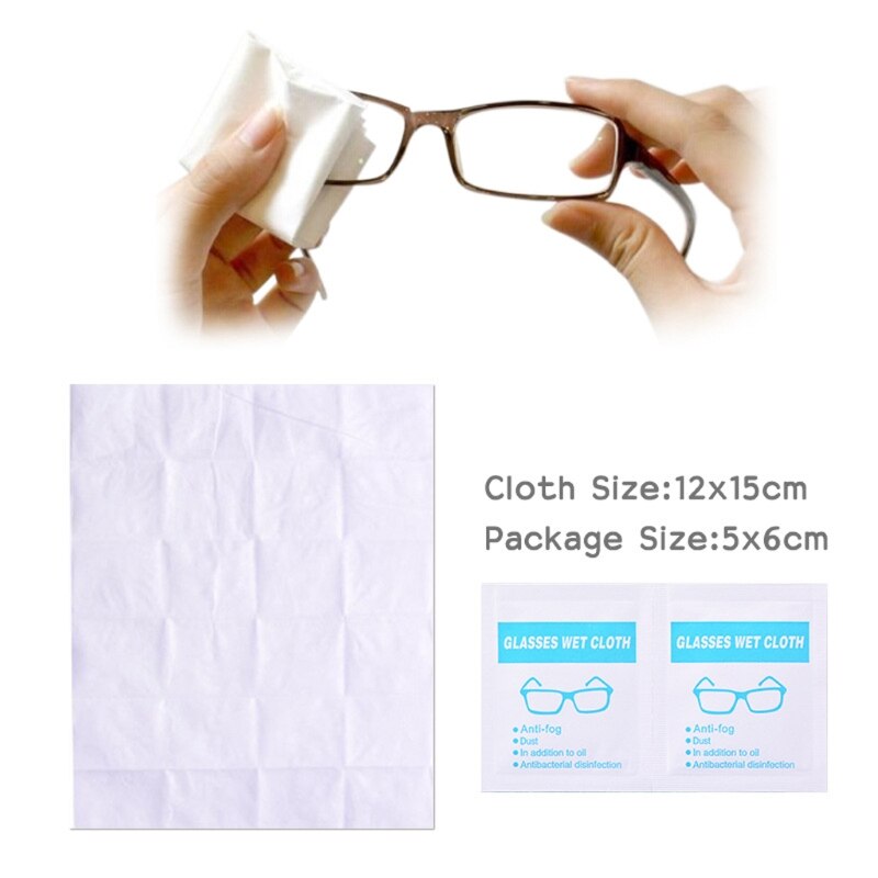 100Pcs Lens Schoonmaakdoekjes Bevochtigd Individueel Verpakt Schermen Tabletten Camera Lenzen Brillen Schoonmaken Kit