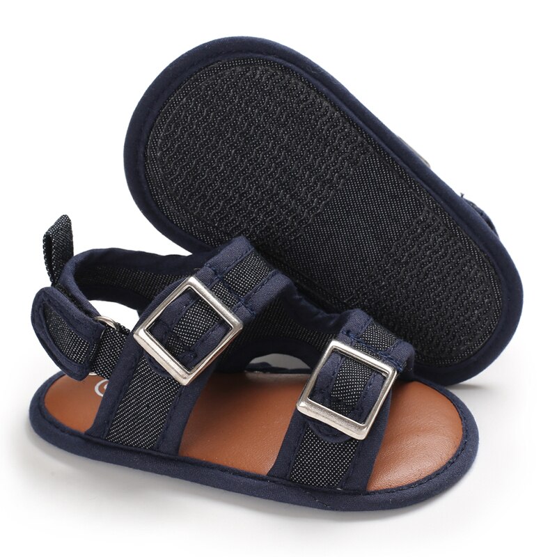 Sandalias de verano Unisex para bebés y niños, zapatos de tela vaquera de lona, zapatos suaves para niños y niñas de 0 a 2 años, zapatos para recién nacidos que caminan por primera vez