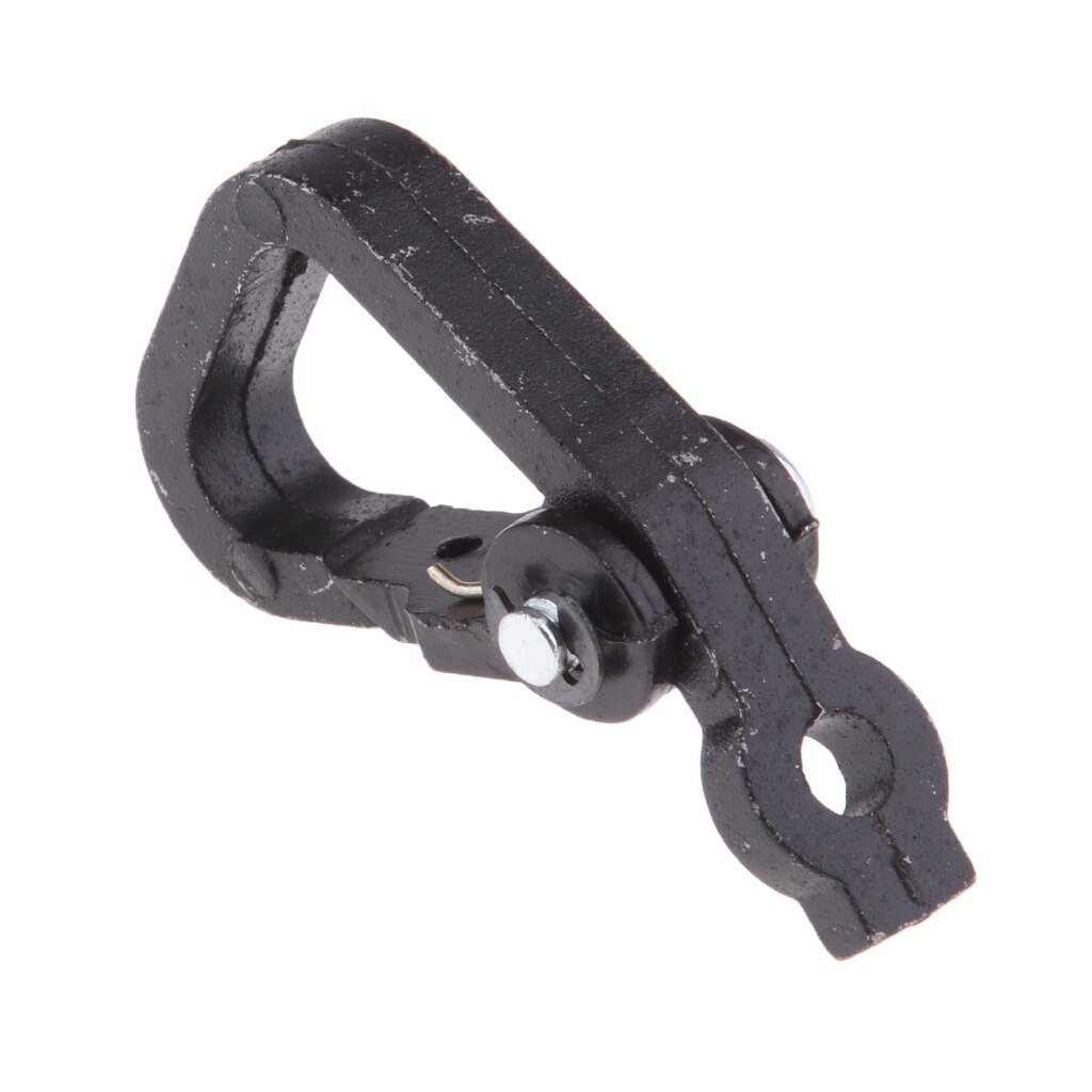 Aluminum Motorcross ATV Spring Clip Snap Hook Luggage Helmet Hanger Black