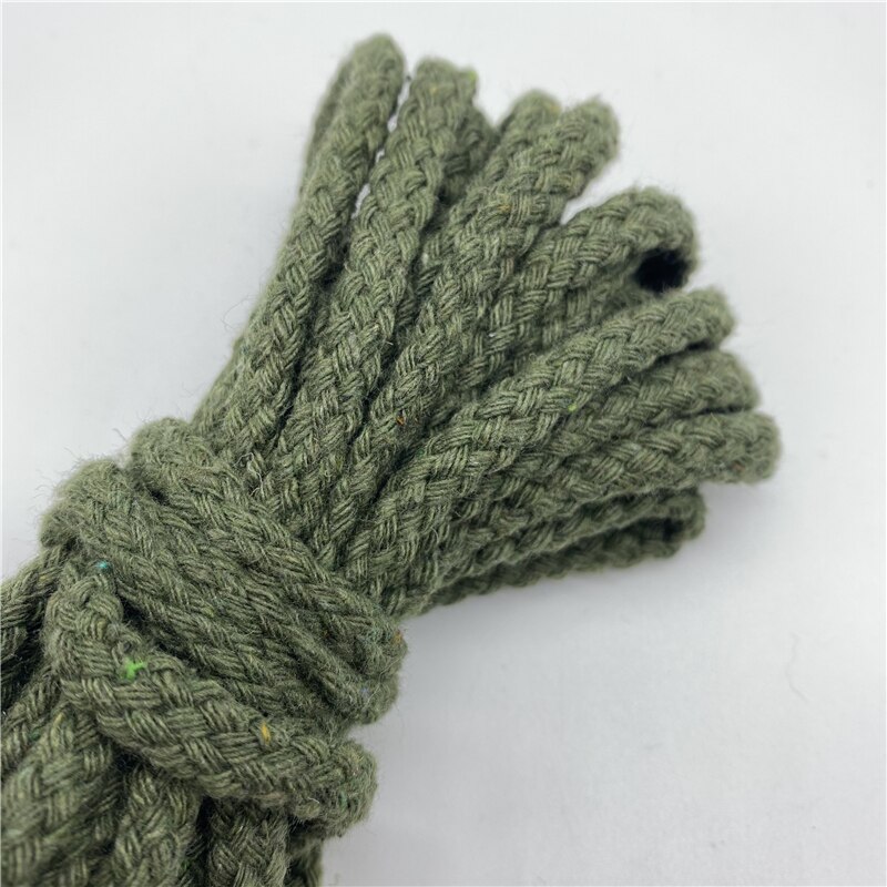 Corde 100% coton, 5 mètres/lot, 6mm, fil tressé torsadé décoratif pour la décoration Textile maison fait à la main: 14
