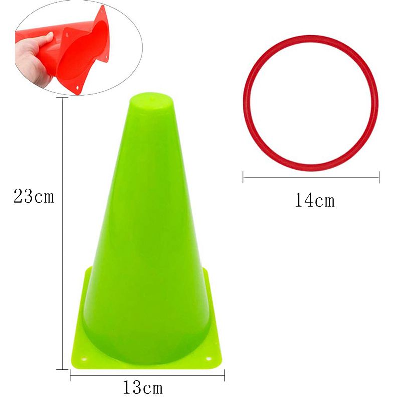 Plastic Cones Ring Toss Carnival Outdoor Games Combo Set For Kids Park Backyard Lawn Playground Sensory Integration Toys