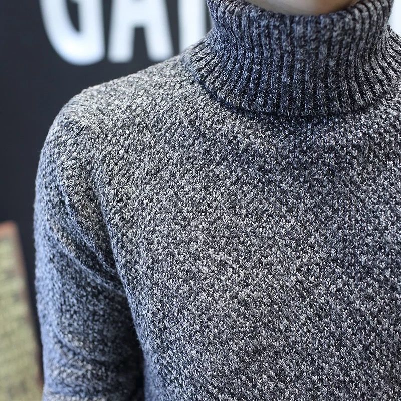 Winter Dikke Warme Trui Mannen Coltrui Slim Fit Trui Mannen Classic Casual Mannelijke Trui