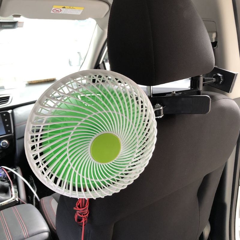 12V SUV Car Stepless Speed Air Cooling Fan Automobile Vehicle Swing Clip Fan