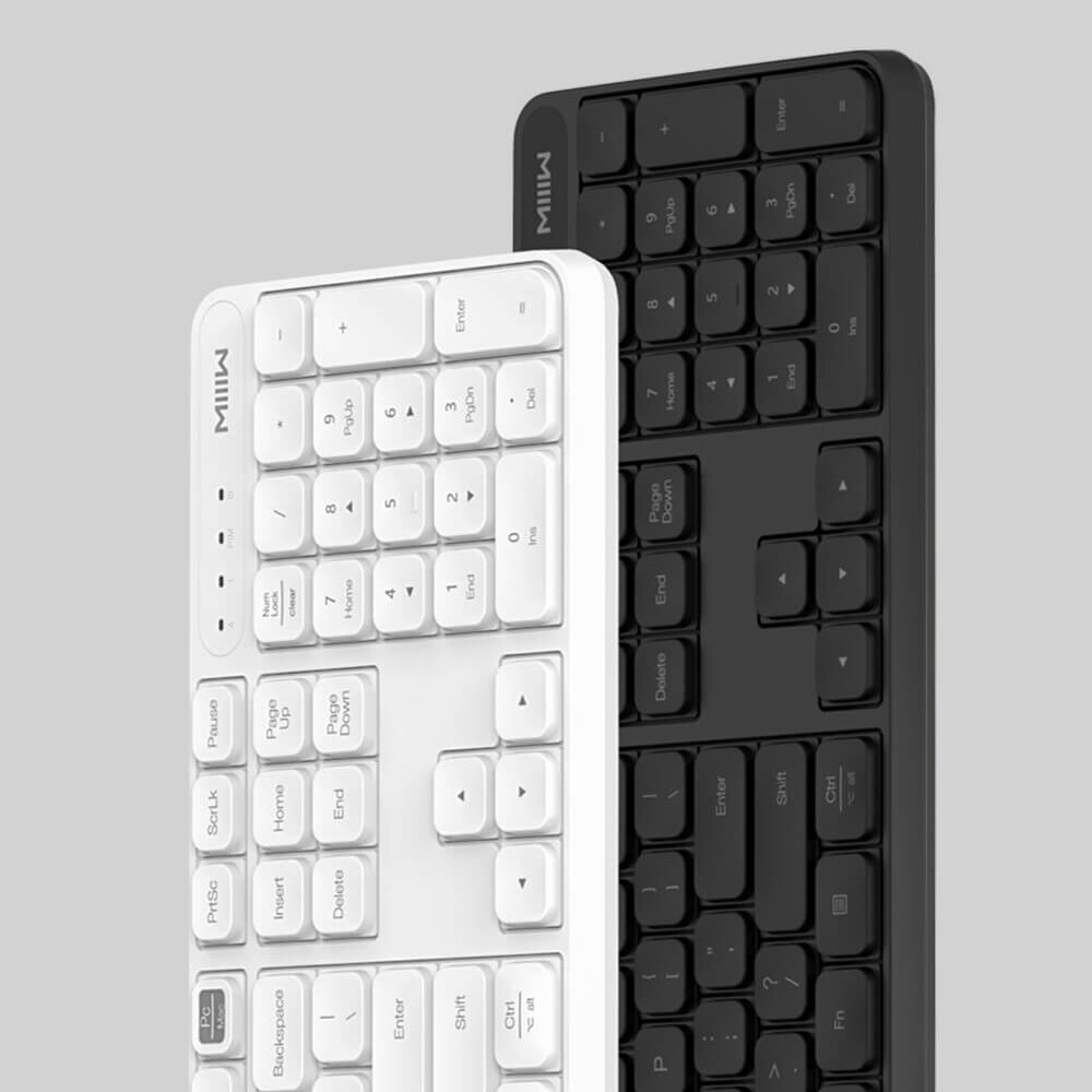 Teclado y ratón inalámbrico para oficina Xiaomi MIIIW, solo un control USB de 104 teclas, teclado inalámbrico Compatible con múltiples sistemas de 2,4 GHz
