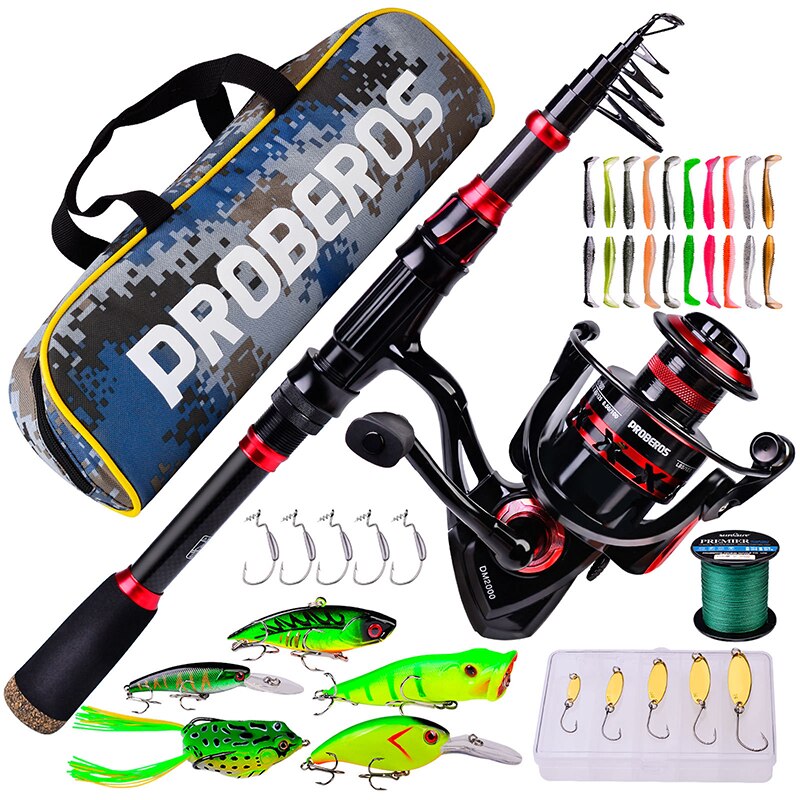 Canne a peche carbonne peche a la carpe article de pêche ensemble casting canne et moulinet canne a peche enfant Canne à pêche Casting télescopique ultralégère Portable, Combo de pêche à la truite et à la mouche