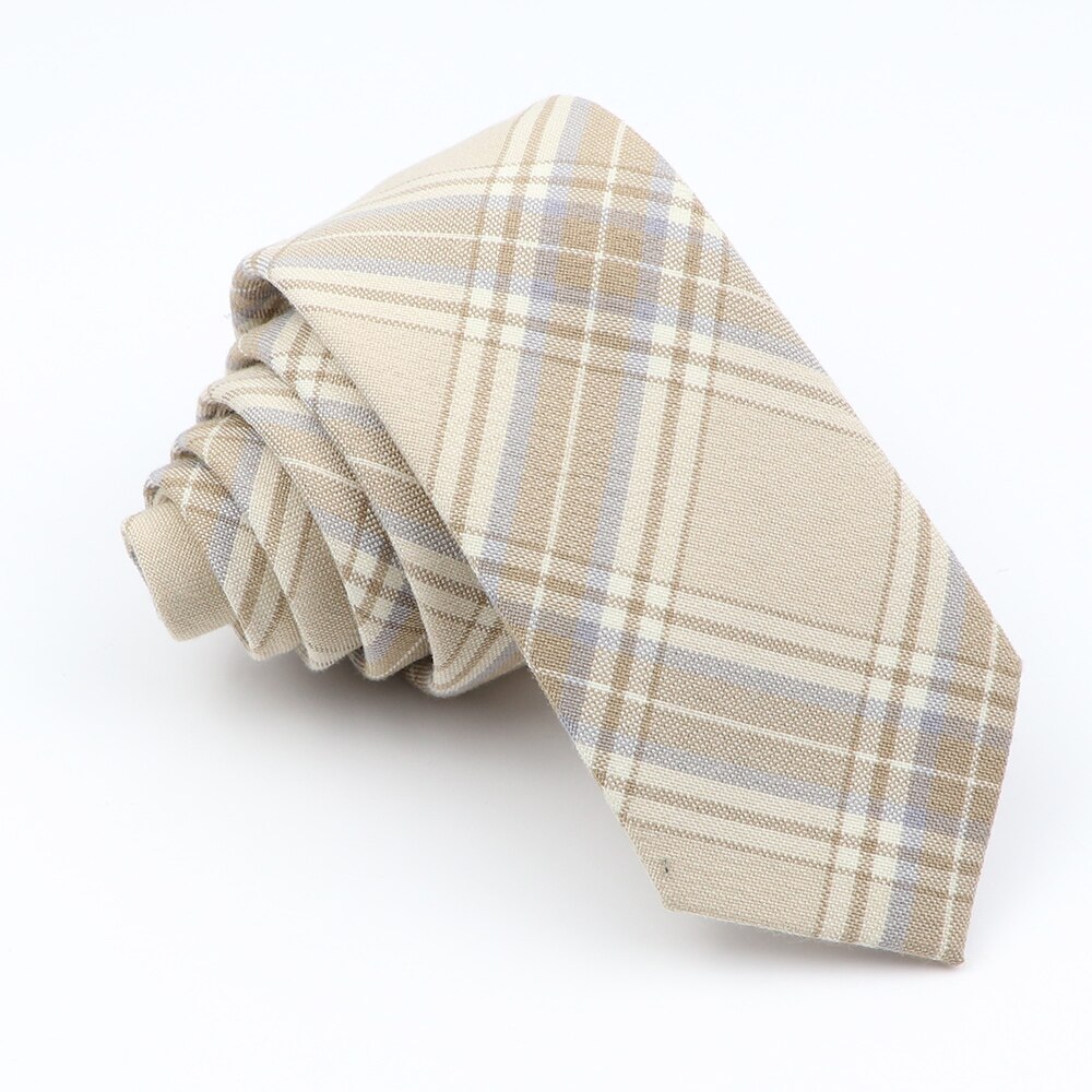 Plaid Tie For Men Women Soft Skinny Cotton TR Fabric Necktie For Wedding Bussiness Casual Man's Neckties Suits Flower Cravat
