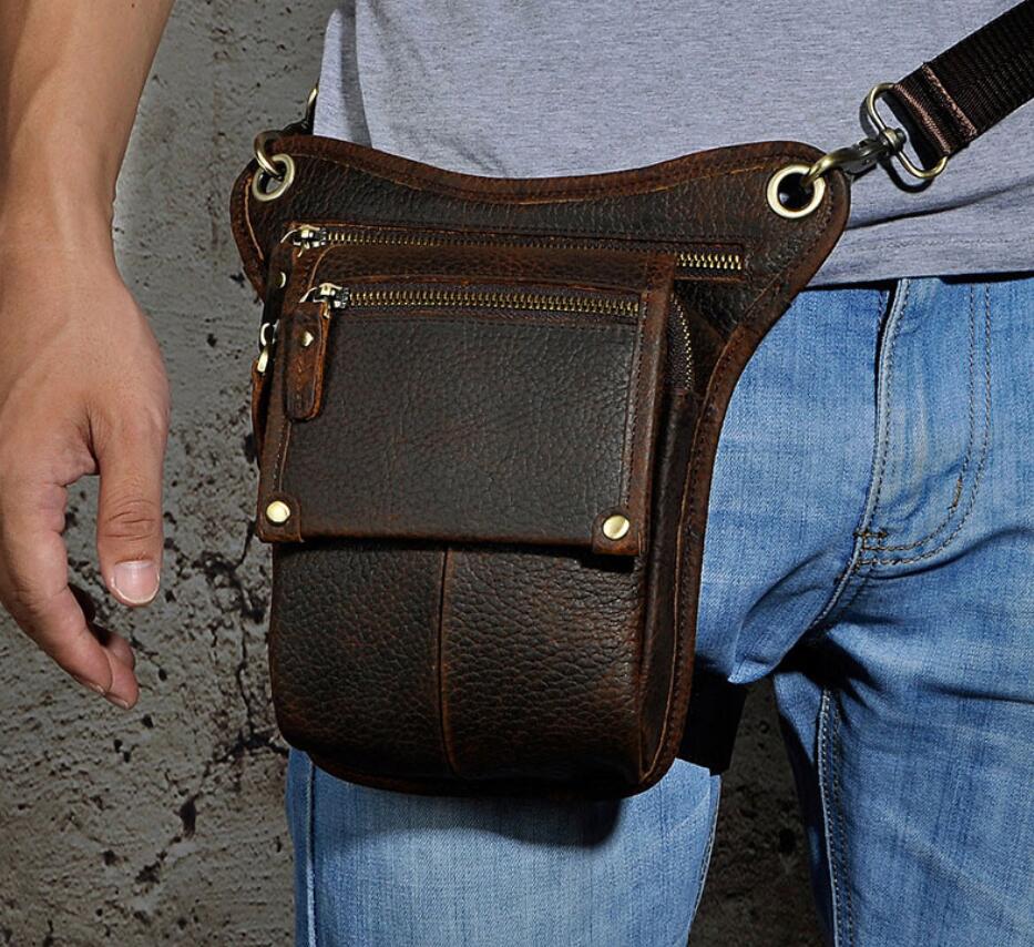 Motorcycle rider multipurpose motorcycle leg bag; motorcycle leg bag; multi-purpose leather bag