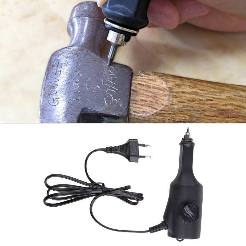 220V Electric Engraving Carving Pen Plotter Machine Chisel Tips on Metal Wood Glass Plastic Ceramics Stone Surface