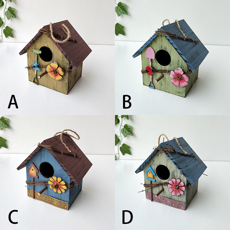 Opknoping Houten Vogel Huis Nest Decoratieve Vogelhuisjes Tuin Decor Diy Vogelhuisjes Voor Crafting Creëren Vogel Doos