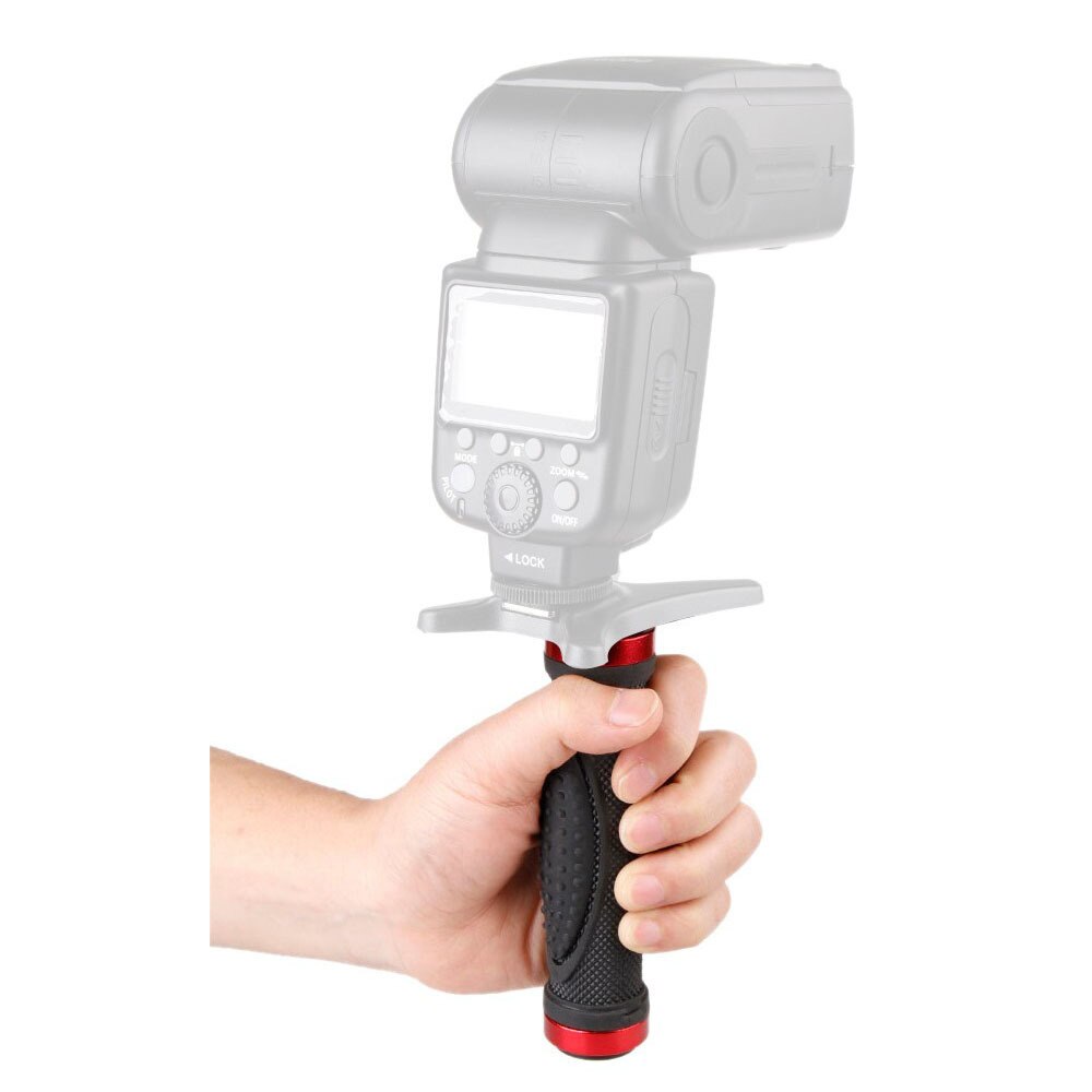 1/4 &#39;&#39;Rubberen Handgreep Stabilizer Houder Stand Handheld Statief Voor Camera Video Led Flash Licht Invullen