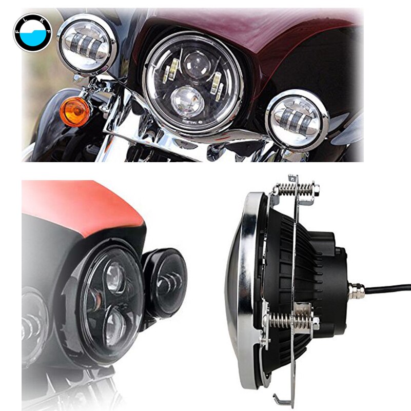 7 inch Round Motorcycle Headlight Mounting Ring Bracket Trim 7 inch Round Headlight Mounting Bracket .
