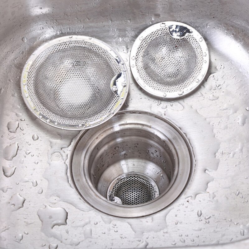 1 pièces en acier inoxydable évier crépine douche plancher Drain salle de bain bouchon piège capteur de cheveux cuisine évier filtre couverture de sol Drainage