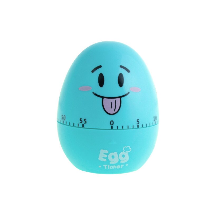 Kitchen Clockwork Timer Cartoon Mechanical Reminder Alarm Clock Lovely Egg Kitchen Time Scale Timing Reminder: Blue