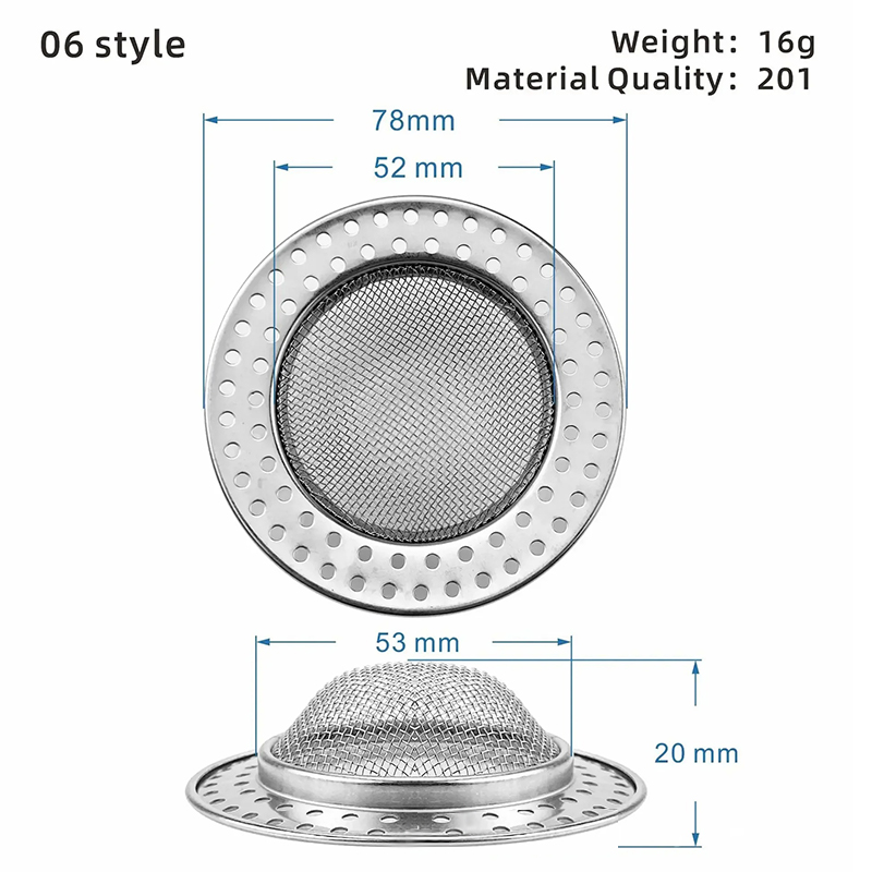 Kitchen Sink Filter Stainless Steel Mesh Sink Strainer Filter Bathroom Sink Strainer Drain Hole Filter Sewer Screen Strainers: Lavender