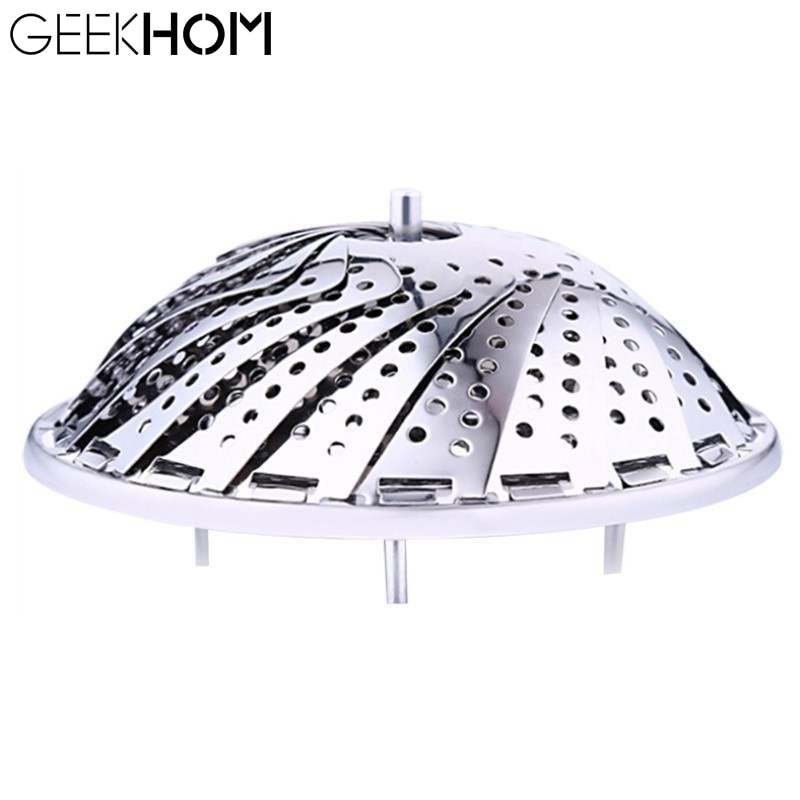 Stainless Steel Steam Basket Vegetable Kitchen Fruit Food Basket Mesh Steamer Rack Cooking Steam Accessories For Kitchen