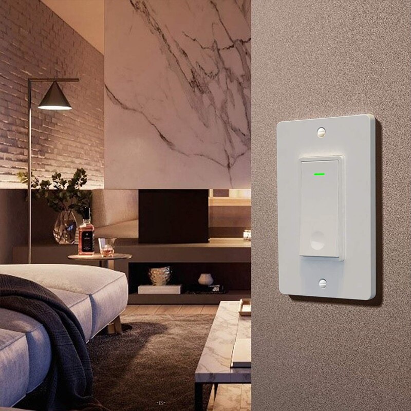 Smart Light Switch, Neutral Wire Required, 2.4Ghz Wi-Fi Light Switch, Works with Alexa, Google Assistant and IFTTT, Schedule, Re: Default Title