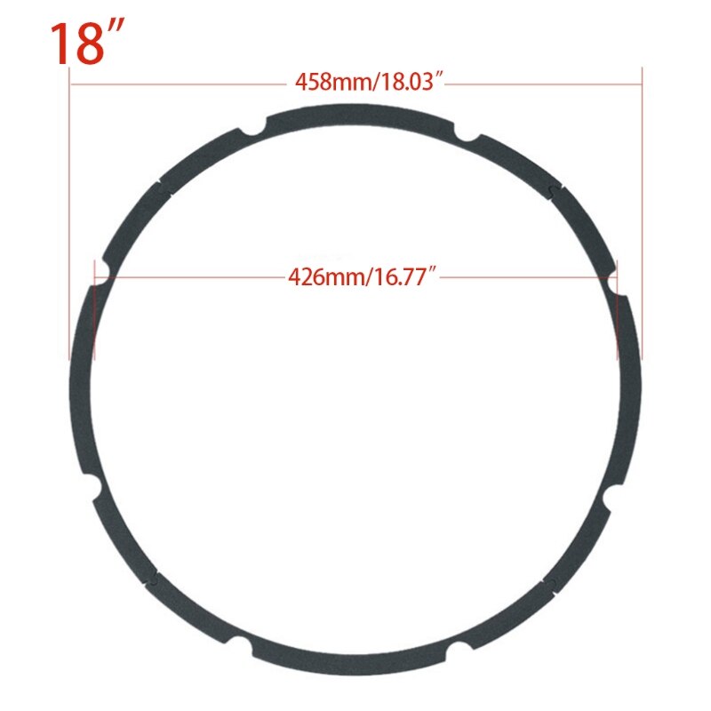 Kit 4 Guarnizioni In Schiuma Nera Per Woofer 5.5 Pollici - Ricambio Per Altoparlanti