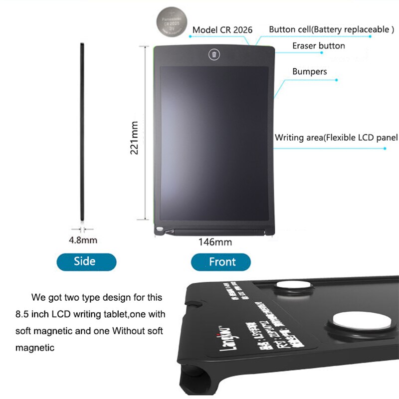 LCD Writing Tablet 8.5 inch Digital Drawing Electronic Handwriting Pad Message Graphics Board Digital Tablets with Stylus Pen
