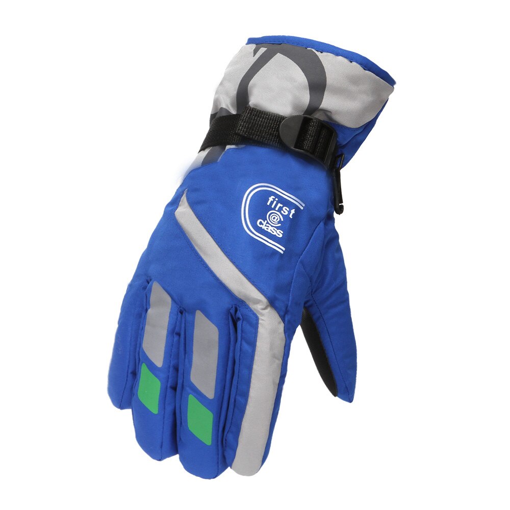 Adult Gloves Warm Ski Gloves Winter Windproof And Waterproof Gloves Plush Thickened Super Warm Outdoor Gloves Mittens R5: Blue 