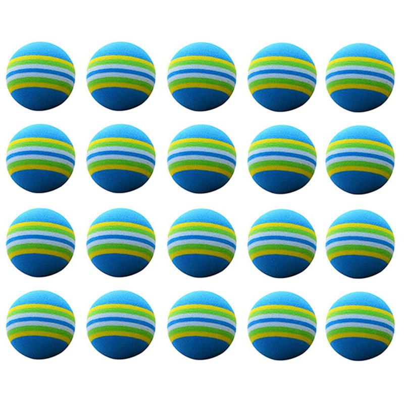 20pcs Golf Rainbow Portable Durable Golf Training Rainbow Foam Golf Balls for Men