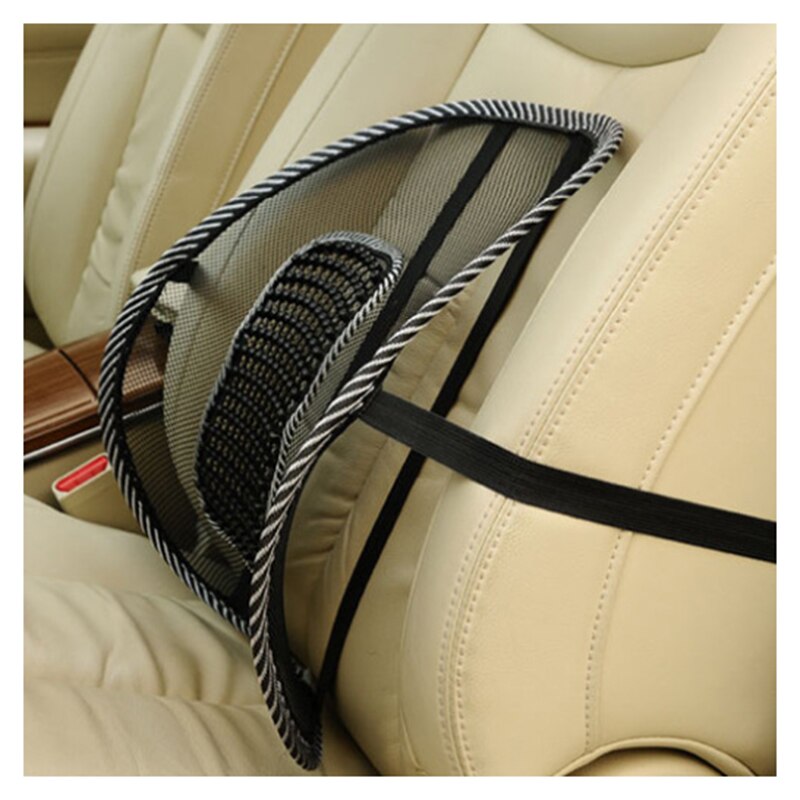 Black Mesh Lumbar Back Brace Support Office Home Car Seat Chair Cushion