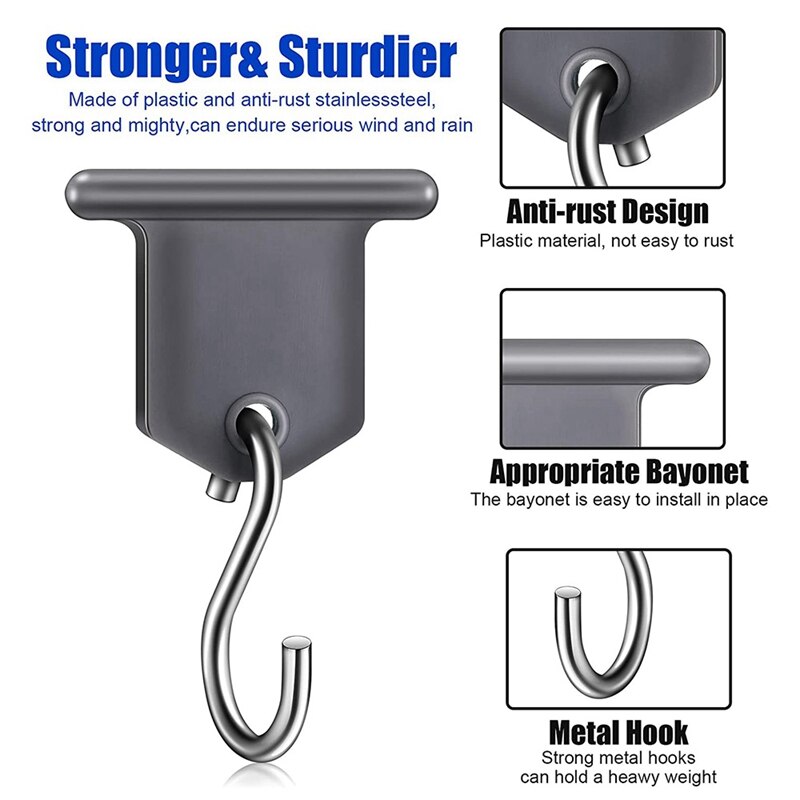24PCS Camping Awning Hooks RV Awning Hangers Hooks RV Party Light Hangers for RV Caravan Camper